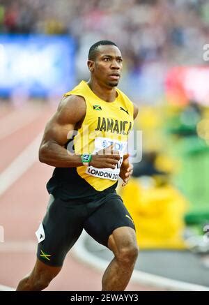 Yohan Blake running the 100 meters at the 2020 Tokyo Olympics Stock ...