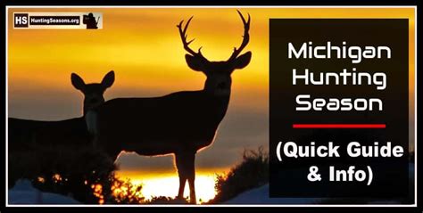 Michigan Hunting Season 2024-2025 New Digest Rules & Dates!