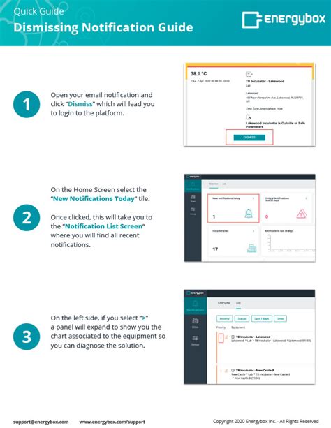 Dismiss Notifications - Energybox