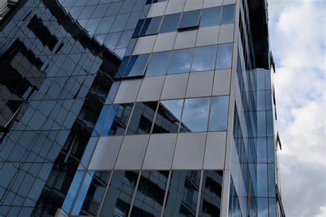 Free picture: blue, architecture, building, skyscraper, business, city, reflection, downtown