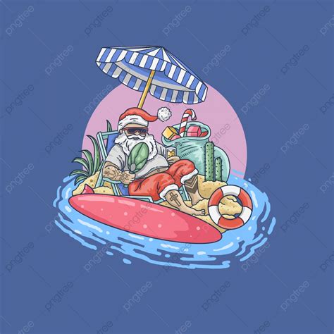 Funny Santa Claus Vector Design Images, Santa Claus On Holiday ...