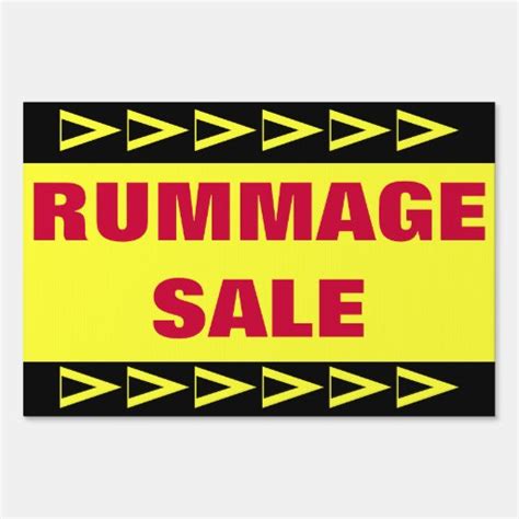 Rummage Sale Yard Signs | Zazzle