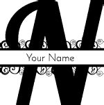 Letter N Monogram | Customize Online | Instant Download