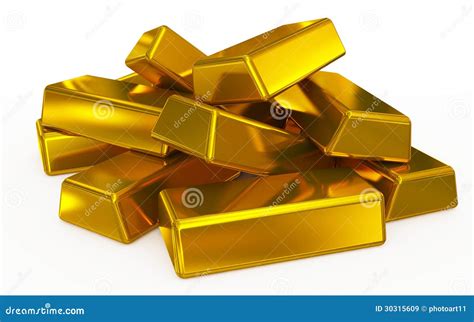 Gold bars pile stock illustration. Illustration of power - 30315609