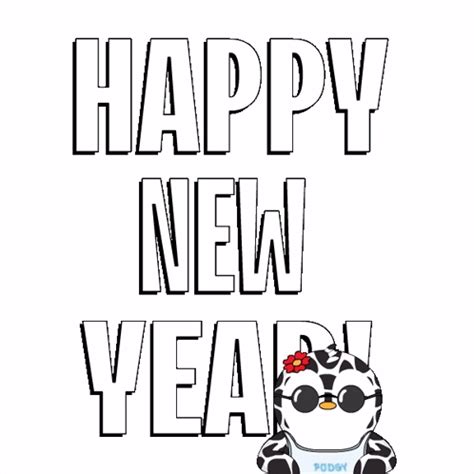 Happy New Year 2024 Penguin Sticker - Happy new year 2024 New year 2024 New year - Discover ...