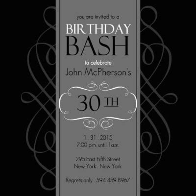 30th Birthday Invitations Templates Free Printable