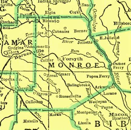 Monroe County Georgia Map | secretmuseum