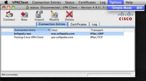 Cisco VPN Client (Mac) - Download, Review, Screenshots