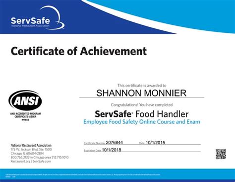 SERVSAFE Certificate | PPT