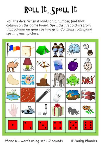 Phonics Phase 4 Roll It Spell It | Teaching Resources | Preschool ...