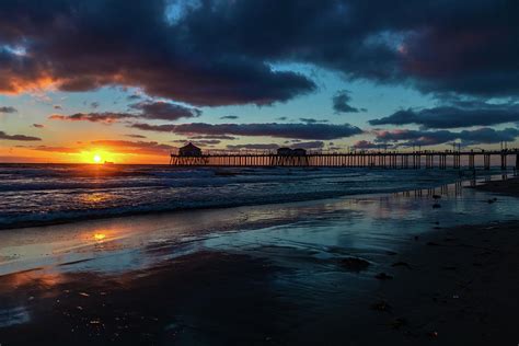 Dark Skies Beach Sunset Photograph by Shari Paul - Fine Art America