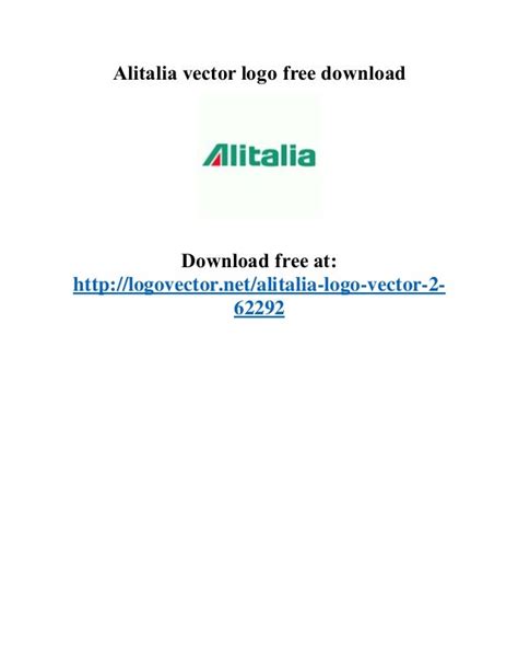 Alitalia vector logo free download