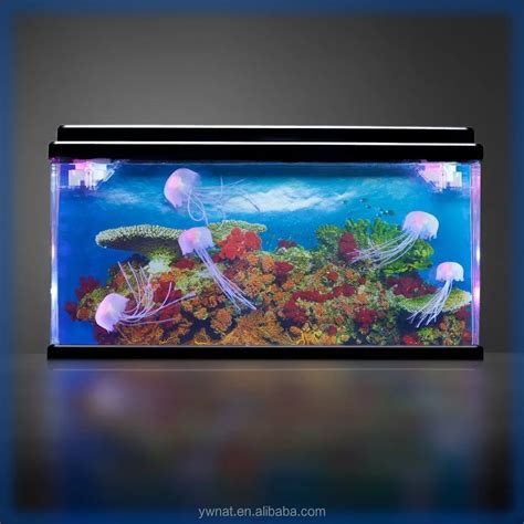 Jellyfish Aquarium With Led Lights,3d Backing - Stunning! Fantastic Gift! - Buy Artificial ...