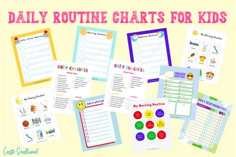 11 Daily Routine Charts And Checklists For Kids (Free Printable ...