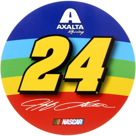 Jeff Gordon Rainbow Warrior 4" Round Car Magnet | NASCAR Shop