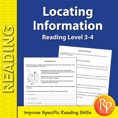 Locating Information- Specific Reading Skills Activities - Classful - Worksheets Library