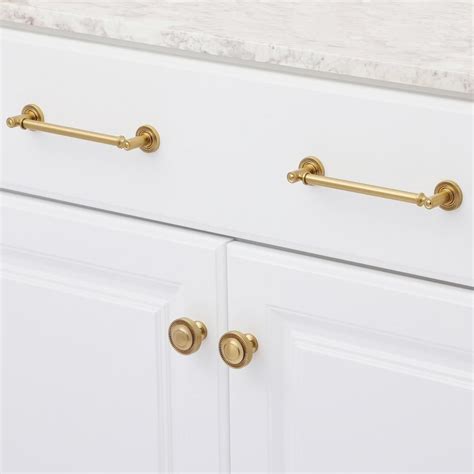 Sumner Street Home Hardware Minted 6 in. Center-to-Center Satin Brass Cabinet Pull RL060155 ...