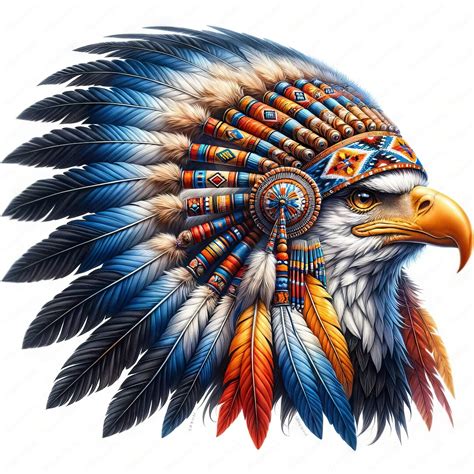 Bald Eagle Clipart Indian Headdress 10 Unique Images Wildlife Art ...