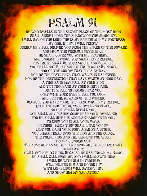 Psalm 91 NKJV. NkJV psalm 91 poster. Download | Etsy