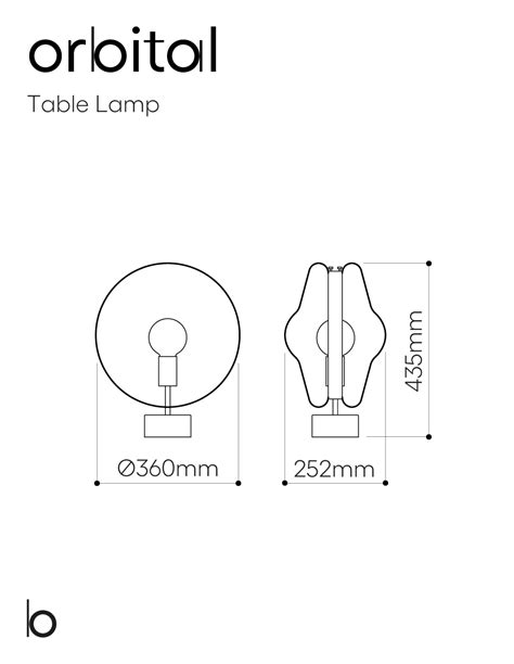 orbital table lamp / mercury black / patina gold - Bomma