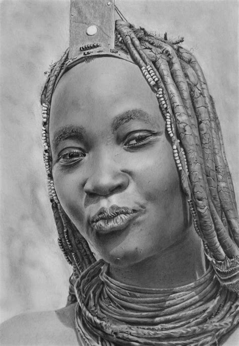 Pencil portrait of a Himba Woman by LateStarter63 on DeviantArt