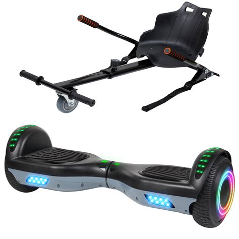 Bluetooth Hoverboard with Hoverboard Seat Attachment Go Kart Electric ...