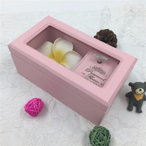 Luxury Custom Tune Hand Crank Handmade Flower Preserved Gift Spirited Away Song Wooden Music Box ...