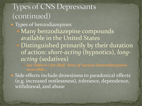 CNS Depressants: Sedative-Hypnotics Chapter 6 - ppt download