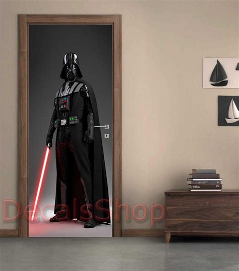 Darth Vader Star Wars 3D Door Wrap Skin Wall Decal Sticker Self-Adhesive Decor Art Mural FREE ...