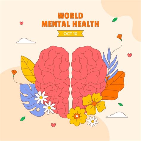 Premium Vector | Hand drawn illustration for world mental health day ...