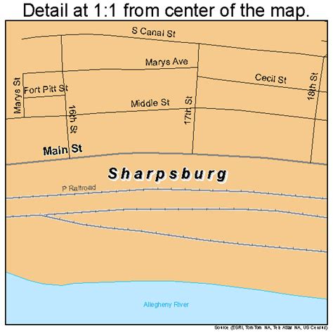 Sharpsburg Pennsylvania Street Map 4269776