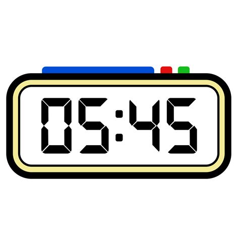 Digital Clock Time Show 5.45, Clock 24 Hours Illustration, Time ...