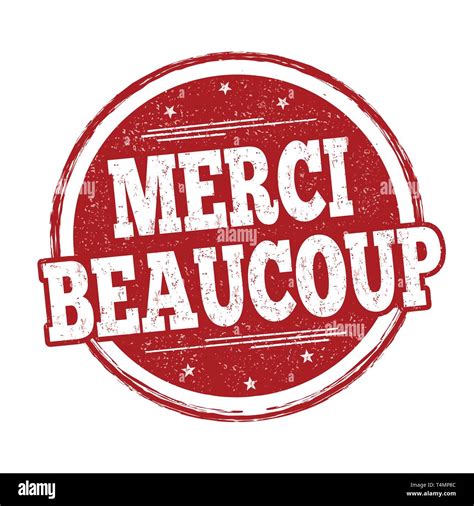 Merci beaucoup Cut Out Stock Images & Pictures - Alamy