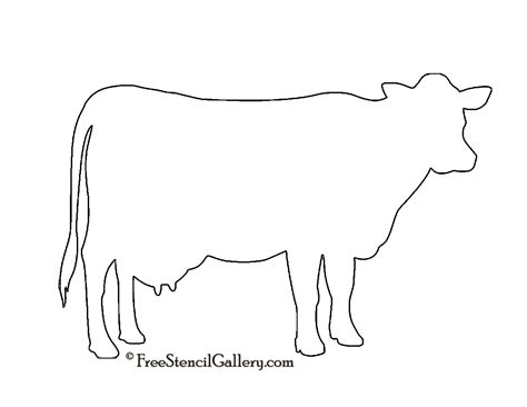 Cow Silhouette Stencil | Free Stencil Gallery