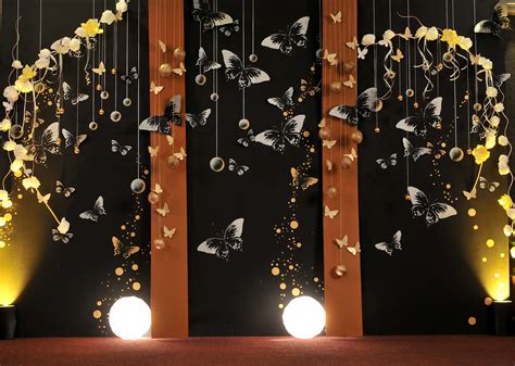 kurahaa Rappe: Golden Butterflies-Wedding backdrop n decorations