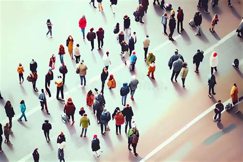 Crowd of People Walking Street Stock Photo - Image of house, exterior ...