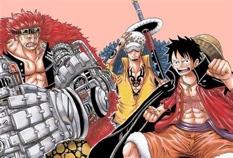 Una pieza, niño eustass, mono d. luffy, ley de trafalgar, una pieza: dos años después, Fondo de ...