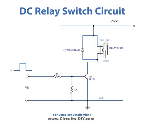 DC Relay Switch Driver Circuit