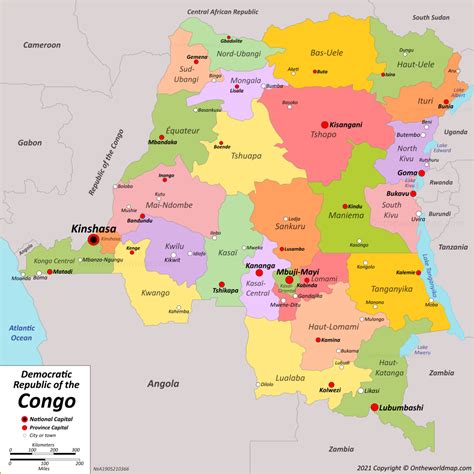 Democratic Republic of the Congo Maps | Maps of DR Congo (DRC, Congo ...