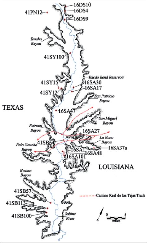 Toledo Bend Reservoir along the Sabine River in Louisiana and Texas,... | Download Scientific ...