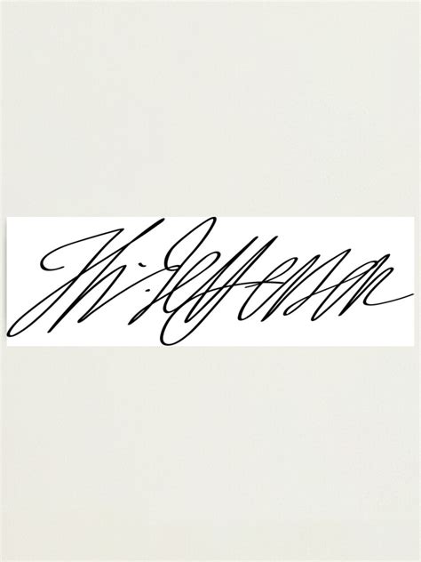 "Thomas Jefferson Signature" Photographic Print for Sale by PZAndrews ...