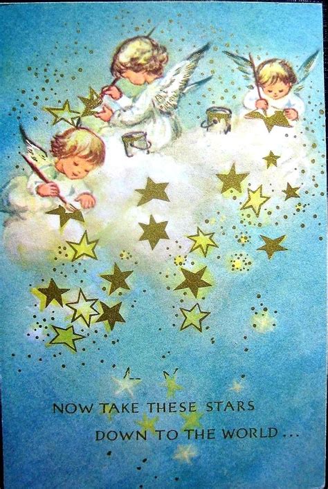 Erica von Kager 🌟 | Christmas angels, Vintage holiday cards, Vintage christmas cards