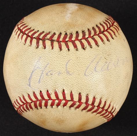 Hank Aaron Signed OAL Baseball (Autograph Reference COA) | Pristine Auction