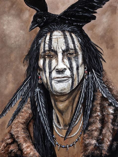 Crow warrior Painting by Michael Todd