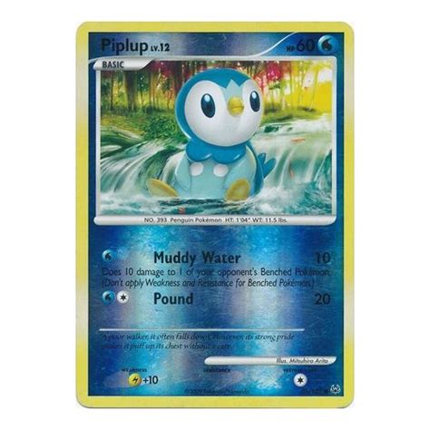 Piplup 85/127 Platinum Base Set Reverse Holo Common Pokemon Card NEAR MINT TCG