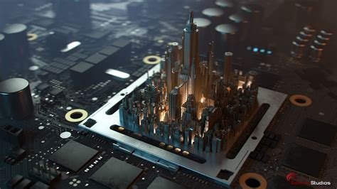 black circuit board, computer part HD wallpaper #circuits #city #CPU #skyscraper #microchip ...
