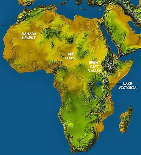 Atlas Mountains On Map Of Africa - World Of Light Map