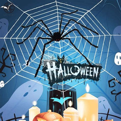 Luxtrada Halloween Spider Web Decor 5Ft Giant Cobweb 4Ft Huge Fake ...