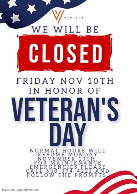 Veterans Day office closed | PosterMyWall