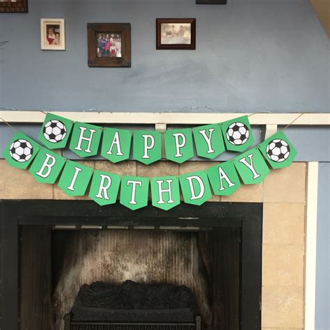 Soccer Birthday Banner Soccer Decorations Soccer First | Etsy